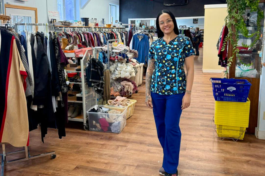 Clothes in Thrift store